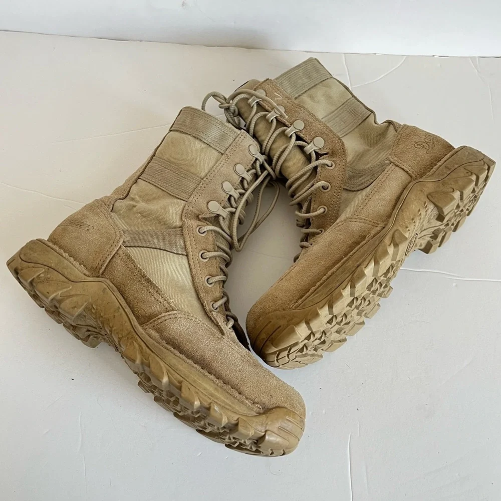 Danner Army Steel Toe RIVOT TFX 8” Tan GTX Lace-Up Military Combat Boots size 6